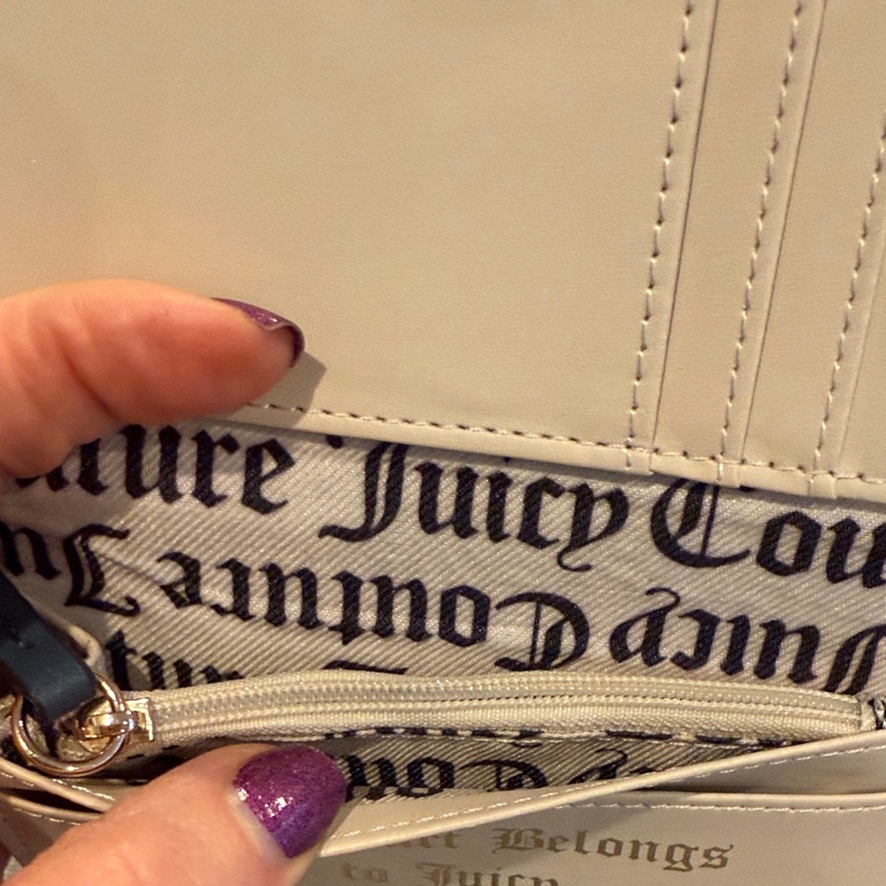 Juicy Couture blue denim wallet with rhinestone accents - Picture 3 of 7
